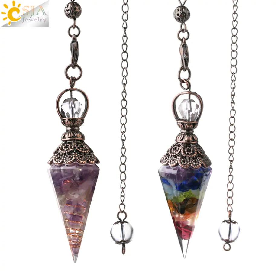 Chakra Healing Pendulum Crystals - Orgone Energy Australia