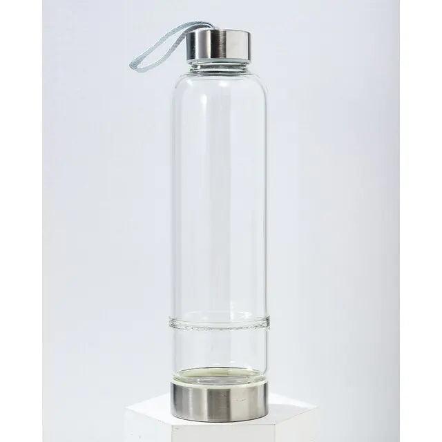 Crystal Glass Elixir Water Bottle - Orgone Energy Australia