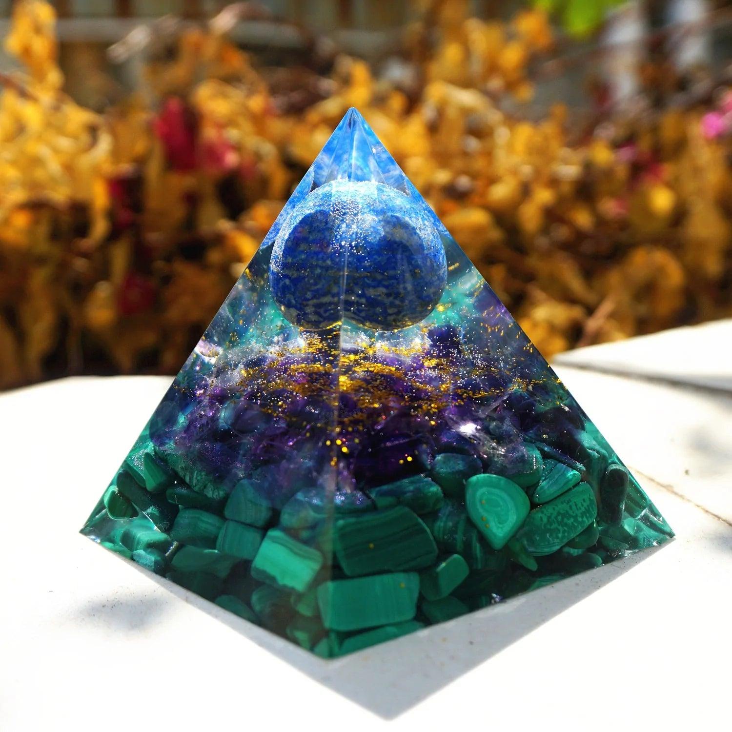 Lapis Lazuli Orgone Pyramid - Orgone Energy Australia