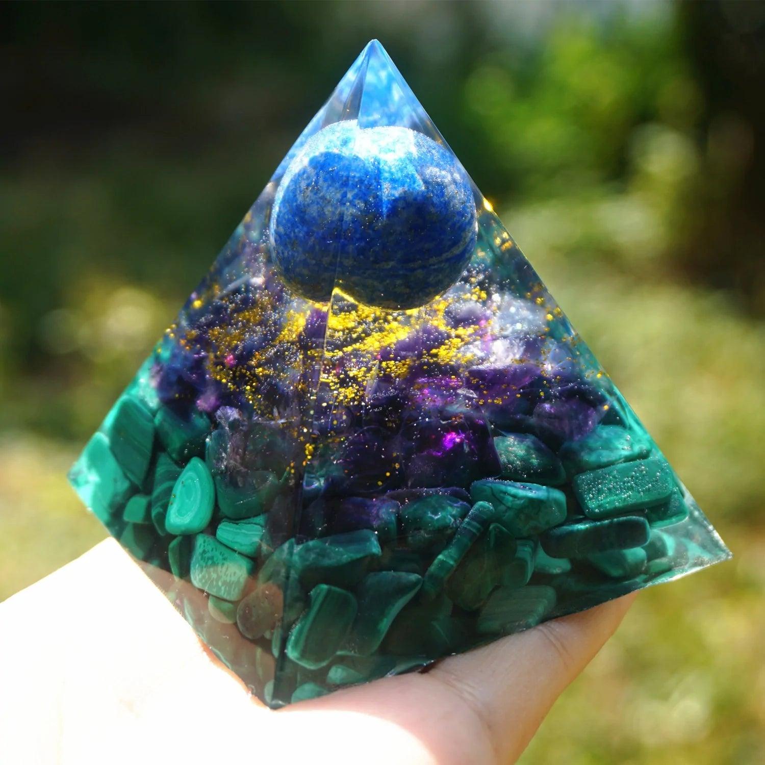 Lapis Lazuli Orgone Pyramid - Orgone Energy Australia