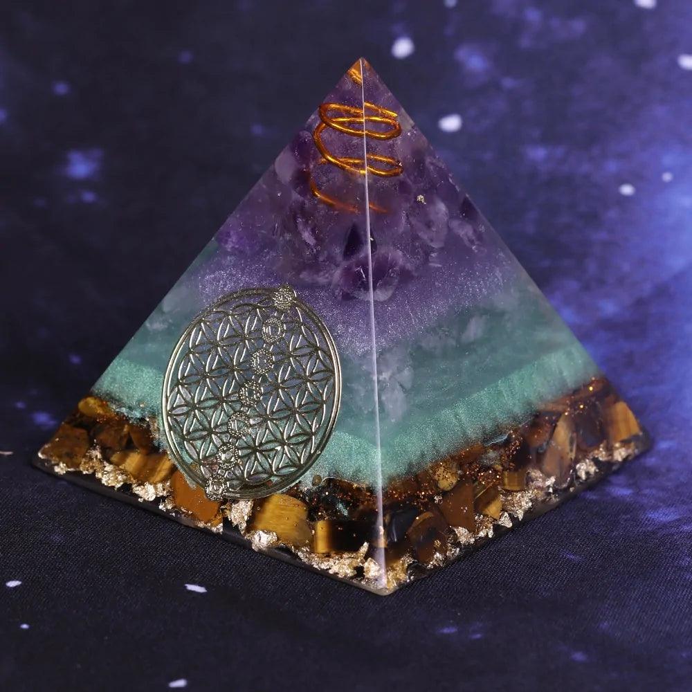 Orgone Pyramid with Obsidian & Copper - Orgone Energy Australia