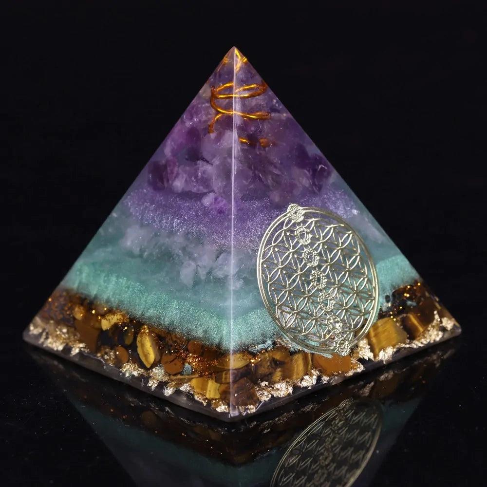 Orgone Pyramid with Obsidian & Copper - Orgone Energy Australia