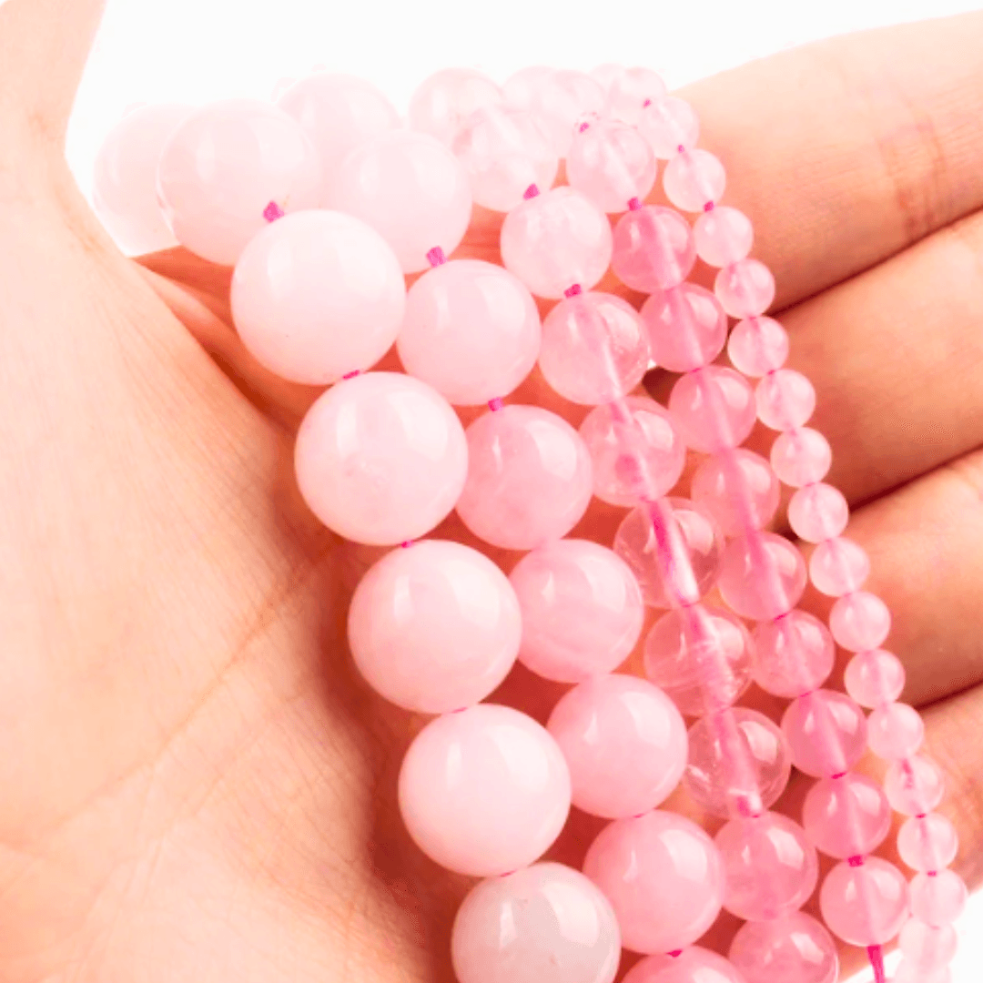Rose Quartz Beads - Orgone Energy Australia